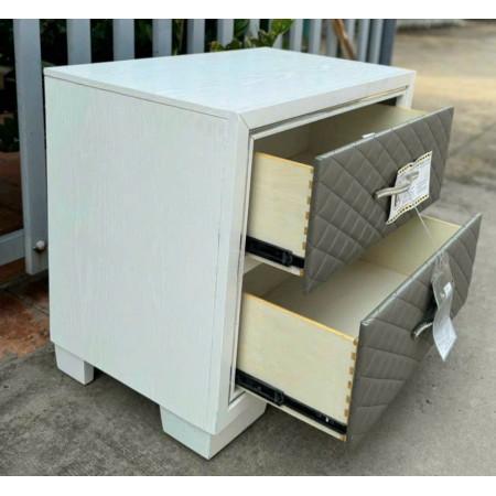 New Classic : Tủ 02 Ngăn + Mặt Hộc Tủ Bọc Nệm Da